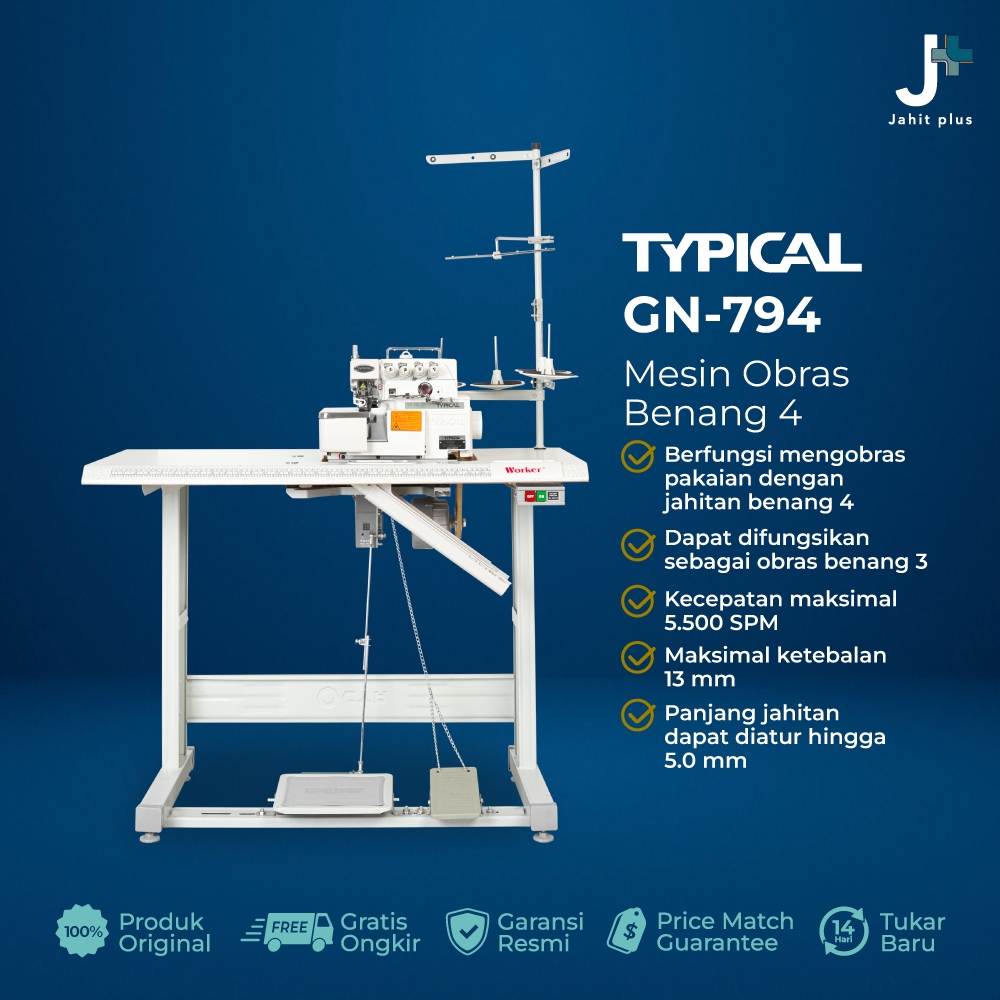Mesin Obras TYPICAL GN794 / GN 794 - Obras Benang 4 Industrial Garmen