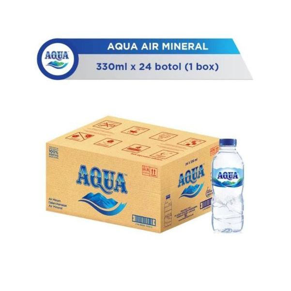 

aqua 330ml - 1 dus isi 24 botol
