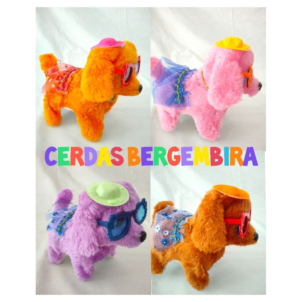 mainan boneka anjing bisa berjalan