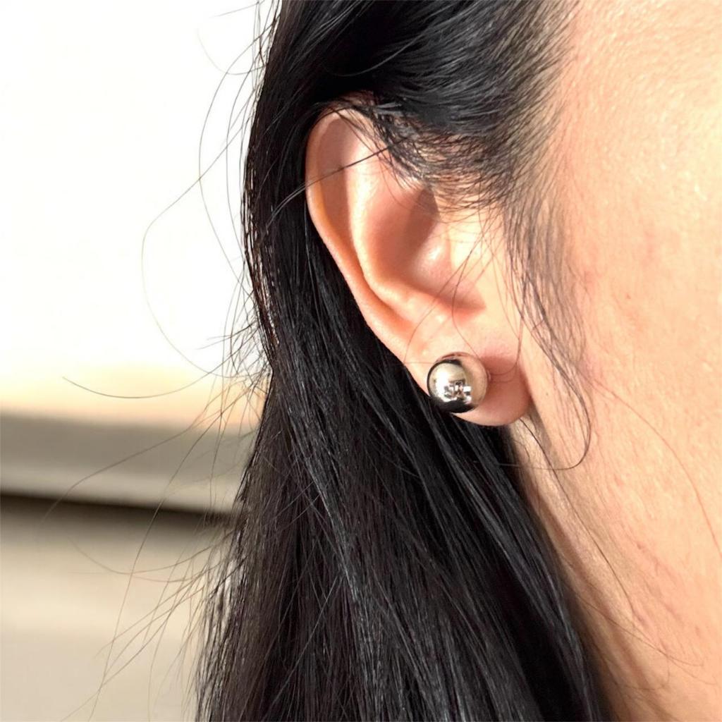 Senada Victory Anting Tusuk Warna Silver Bulat Ukuran 10 mm Glossy Premium Korean Look SVB222