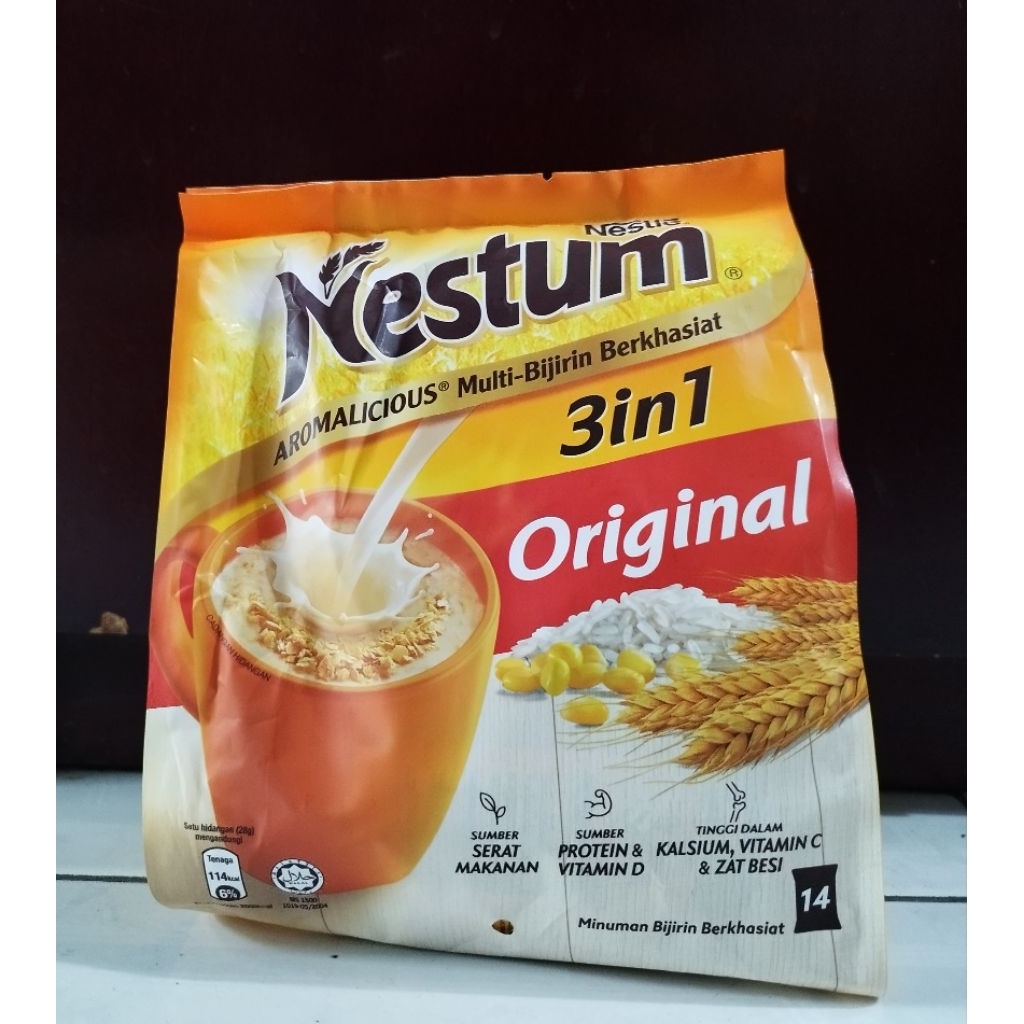 

Nestum 3in1 Original Sereal Nestle Malaysia 14Sachets x 28Gram