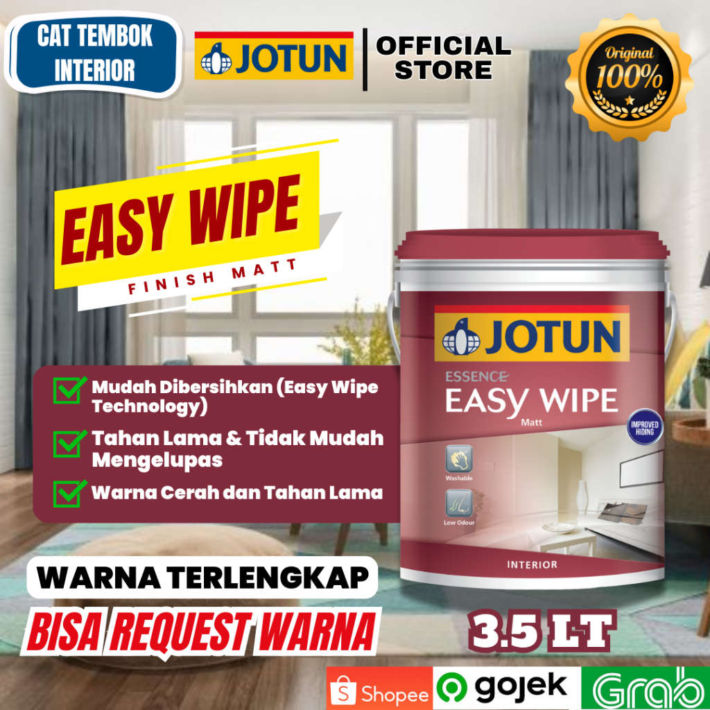 CAT TEMBOK INTERIOR JOTUN EASY WIPE  3,5 LITER / 5 KG
