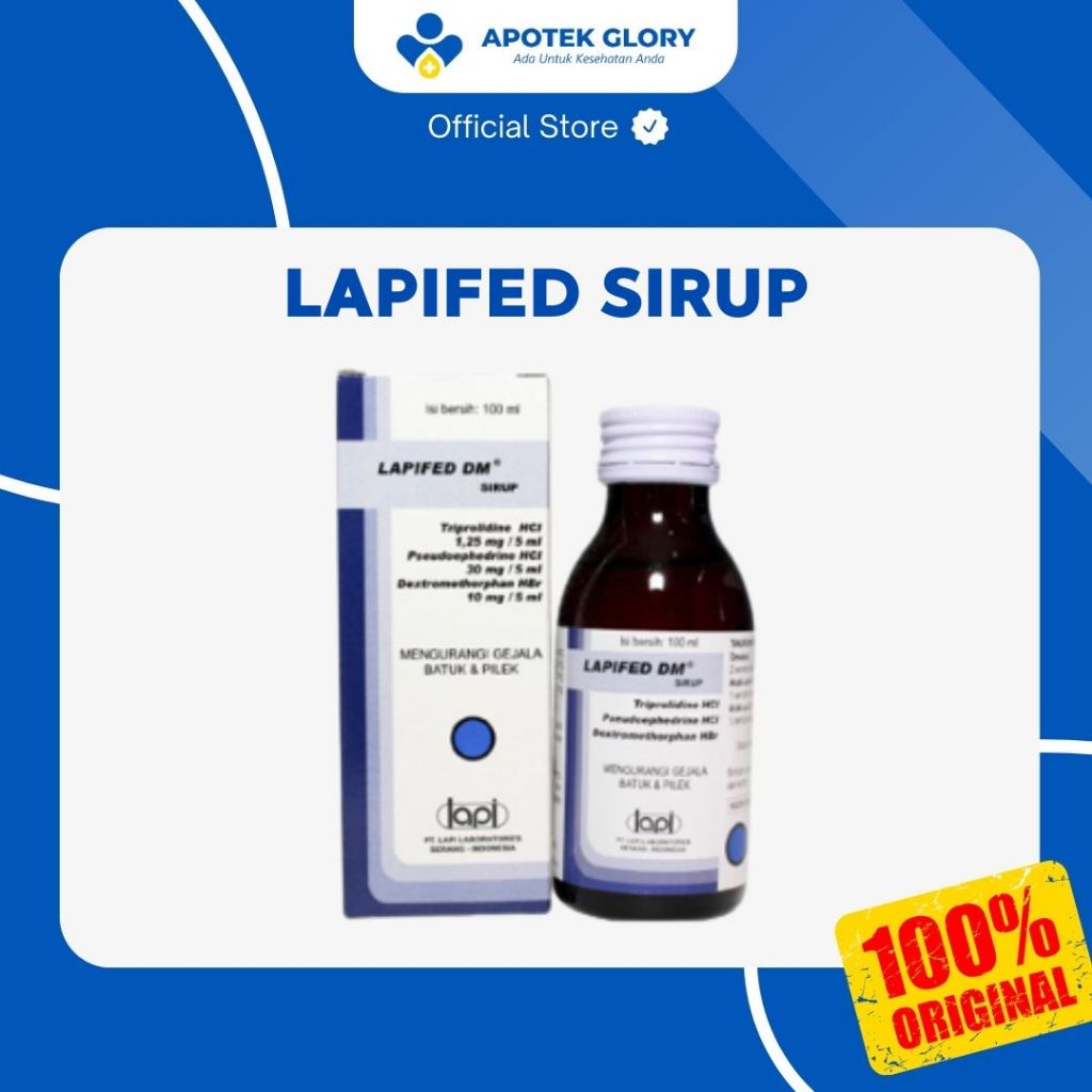 LAPIFED SIRUP 60ML UNTUK MEREDAKAN FLU // LAPIFED DM 100ML UNTUK MEREDAKAN FLU & BATUK