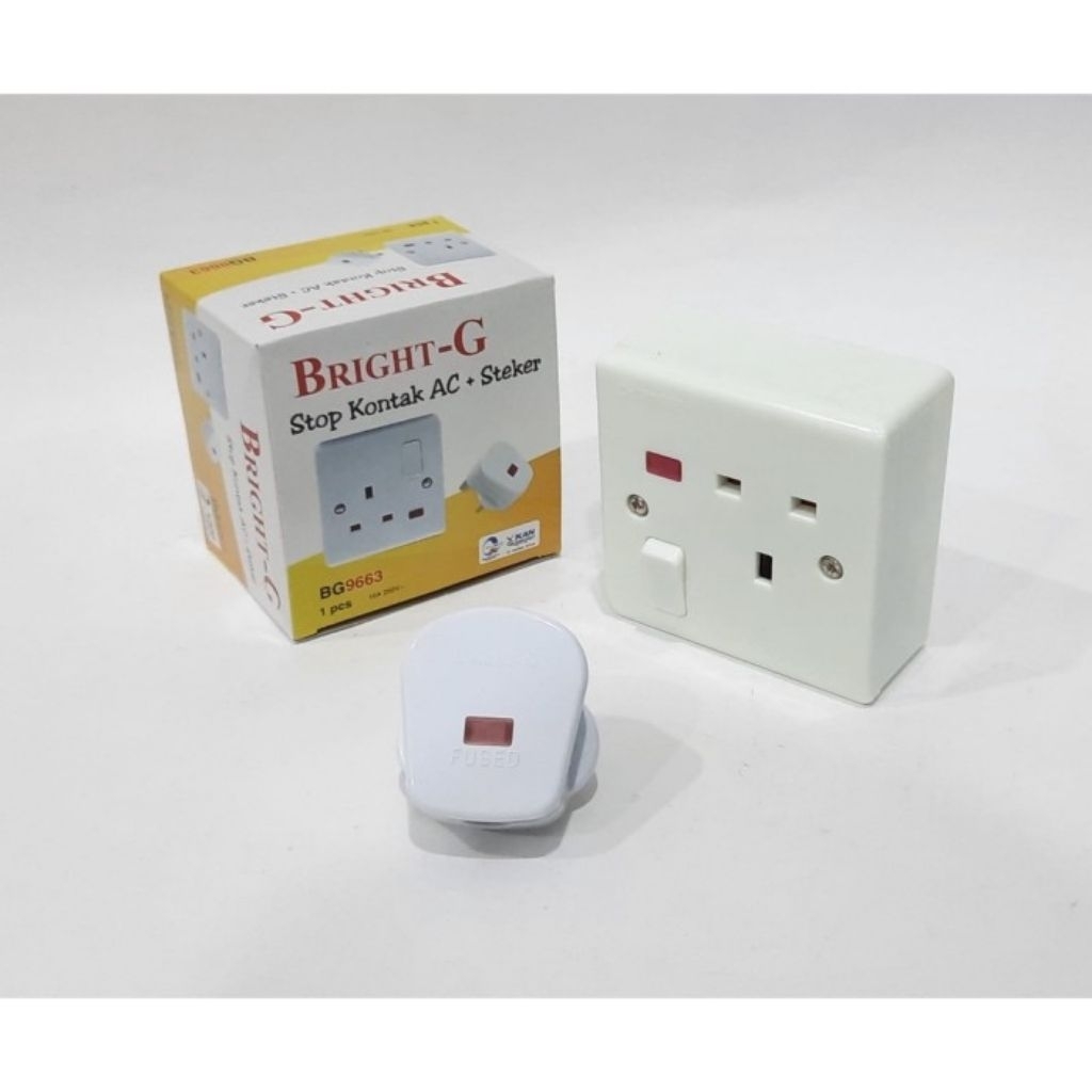 STOP KONTAK  AC+ STEKER KAKI 3 BRIGHT