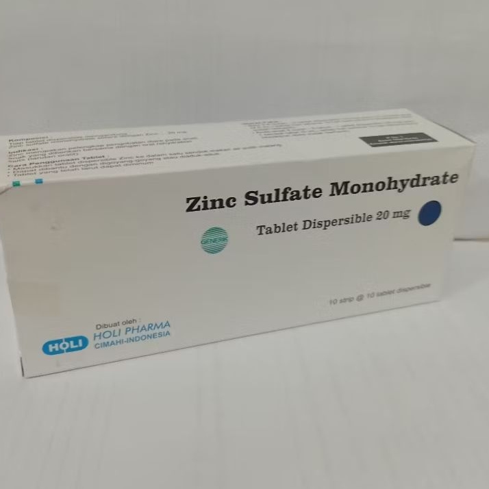 Zinc tablet dispersible 20 mg box 100 tablet
