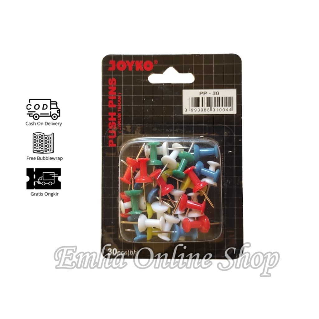 

Push Pin Jarum Tekan Joyko Isi 30 Pcs Binder Stationery