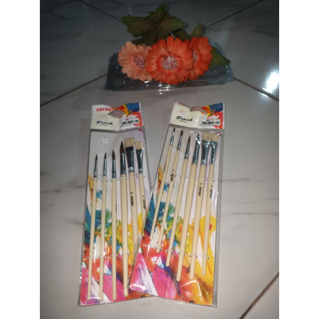 

Kuas Joyko Brush Lukis Alat Mewarnai (1 set 6 kuas)