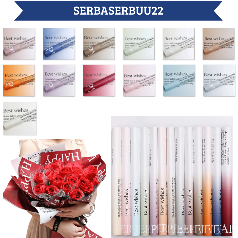 

Flower Wrapping Paper Bicolor Cellophane Kertas Buket Bunga Dua Warna KB054 SS22
