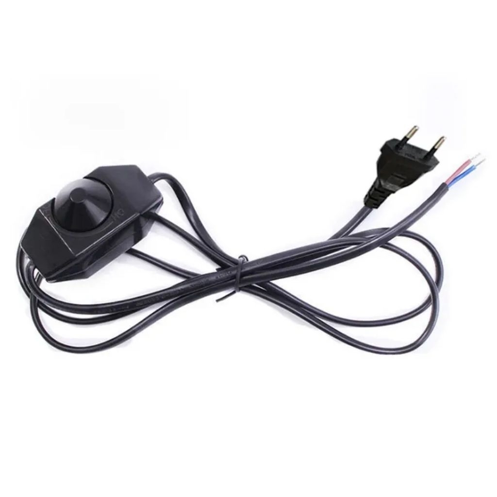 Kabel Buntung Saklar ON OFF Dimmer Kabel Power Lampu Led Hias Steker Kabel Buntung Kabel Dimmer