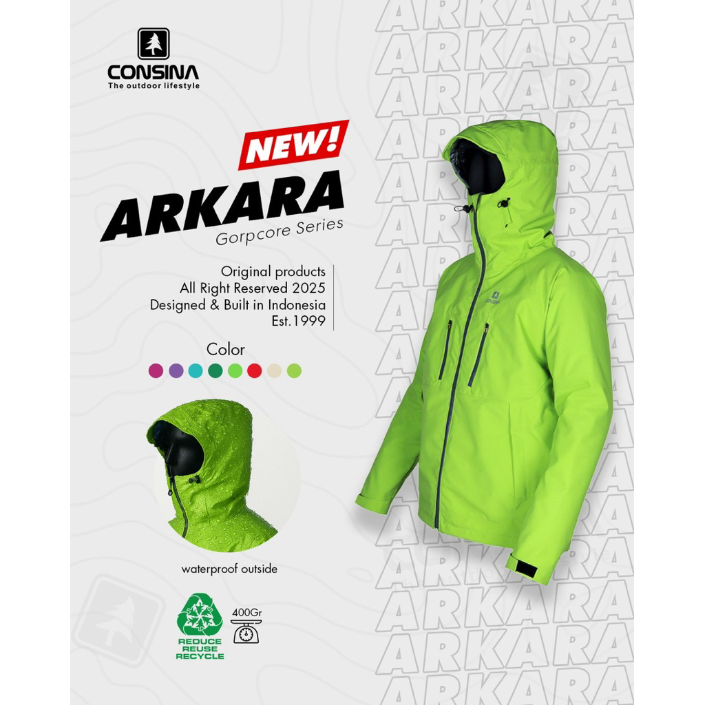 Consina Arkara Jaket Gunung Gorpcore GORETEX 3 Layer Fabric