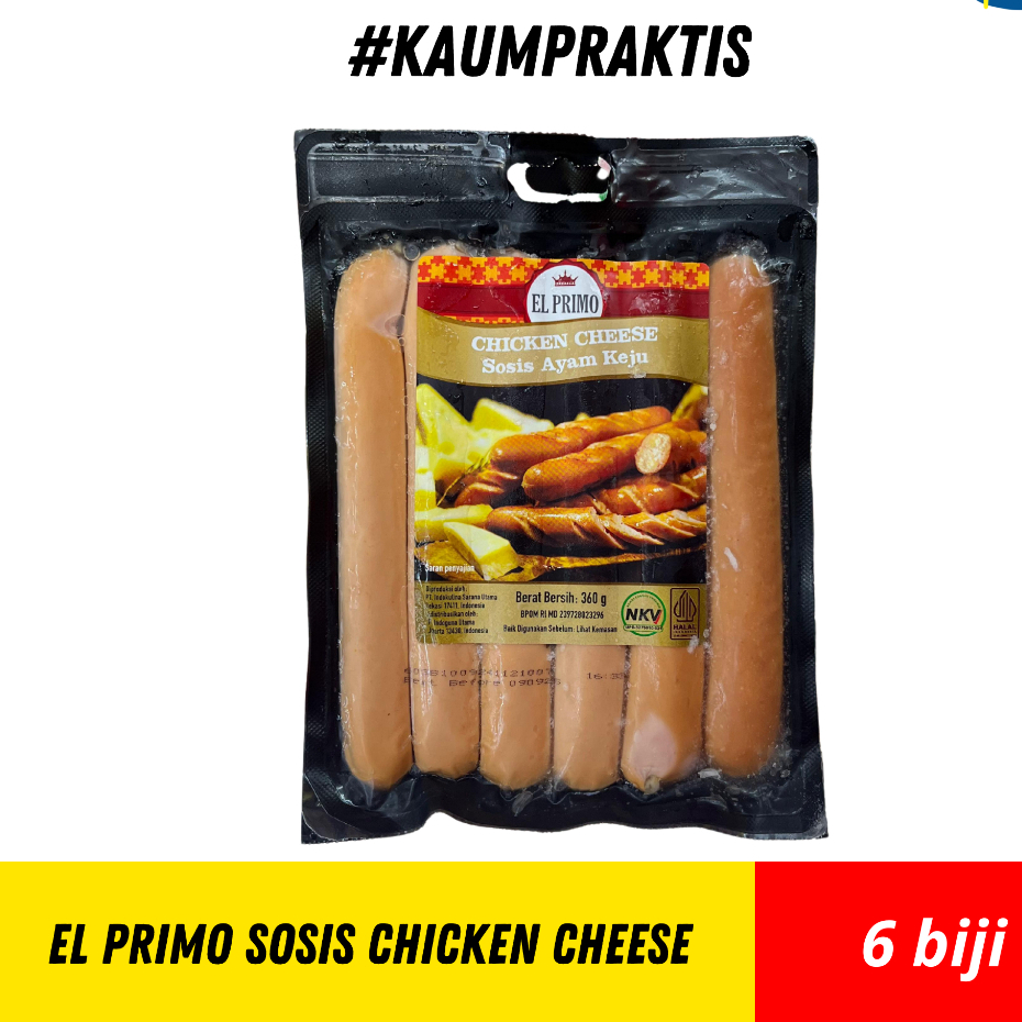 

El Primo Sosis Chicken Cheese 360 isi 6 Pcs //elprimo sosis ayam viral isi keju