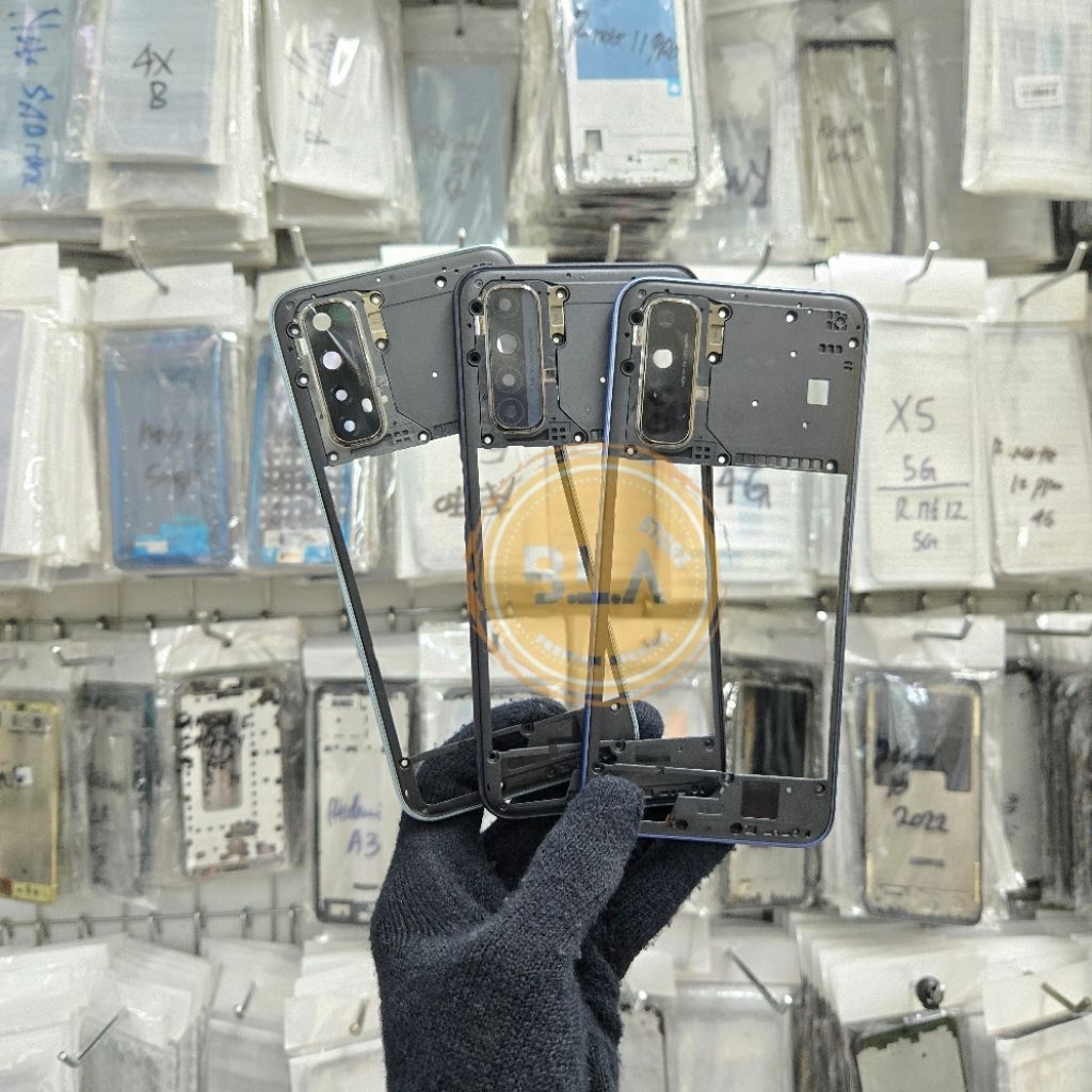 BEZEL TUTUP MESIN TULANG TENGAH BEZEL REALME 7 RMX2151 / Narzo 20 Pro