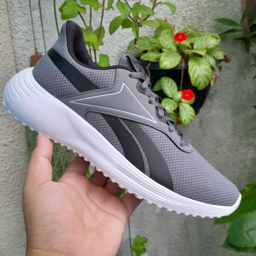 Sepatu Reebok Running Lite Grey Men Shoes Original