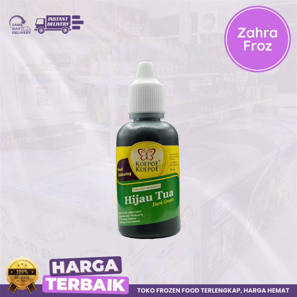 

KOEPOE KOEPOE PEWARNA HIJAU TUA 30 ML || PEWARNA MAKANAN