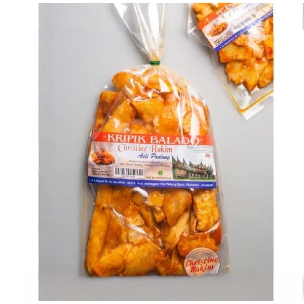 

Keripik Balado Christine Hakim Khas Padang 500 gr