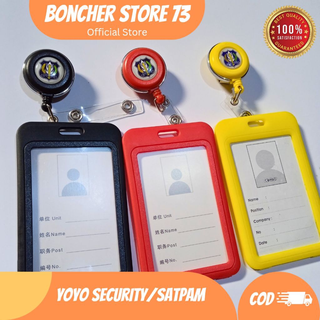 

Yoyo ID Card Security/Satpam Dengan Holder Plastik Warna