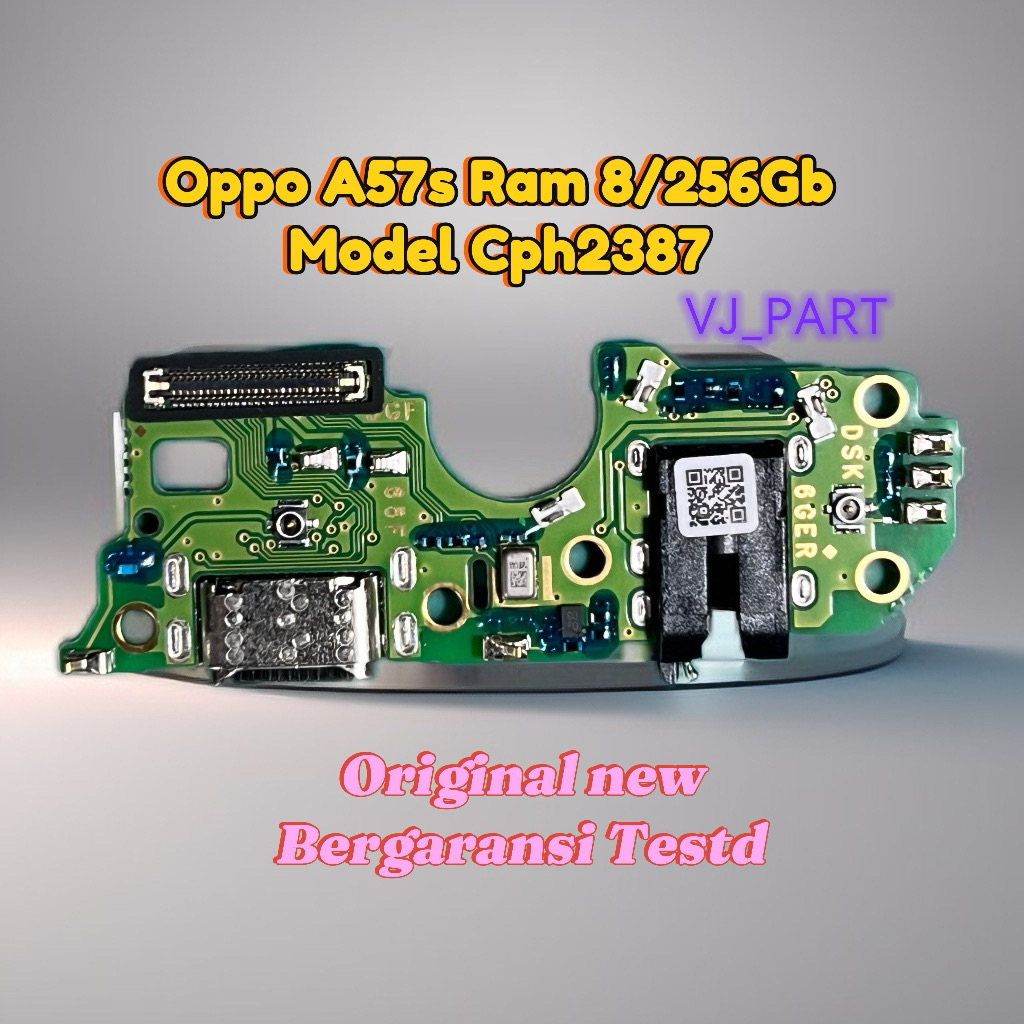 Konektor Cas Papan Pcb Konektor Cas Mic Oppo A57s Ram8/256Gb Model Cph2387