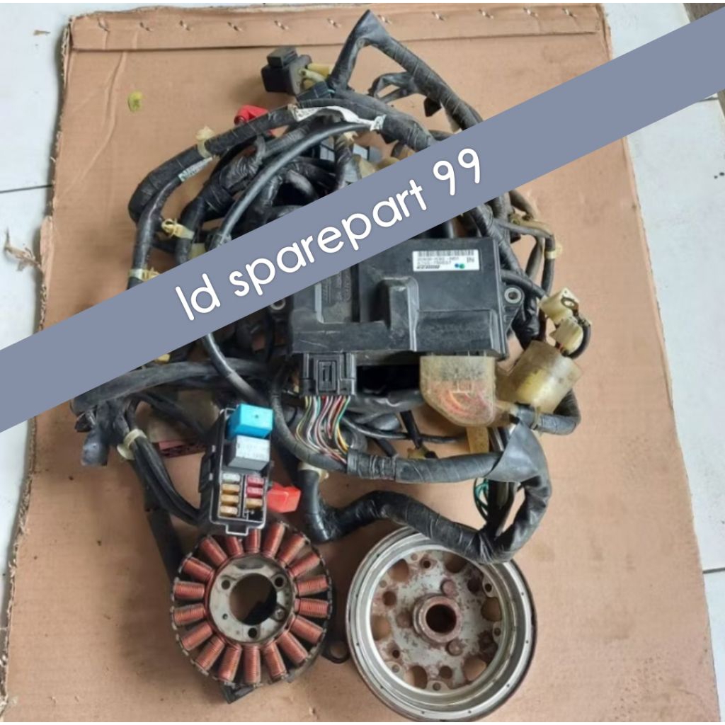 1Paket Pengapian Ecu Kabel Body Spul Magnet Scoopy Fi Esp K93 2017-2019 Original Copotan