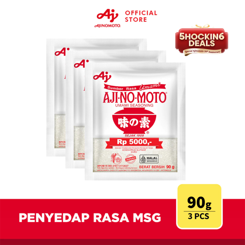 

AJI-NO-MOTO® Penyedap Rasa MSG Ajinomoto 90g (3 pcs)