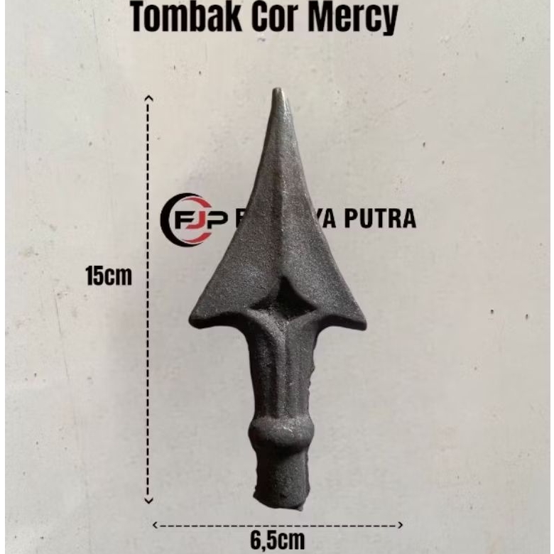 Ornamen Tombak Cor Besi Motif Mercy | Aksesories Pagar Besi Tombak Cor Besi