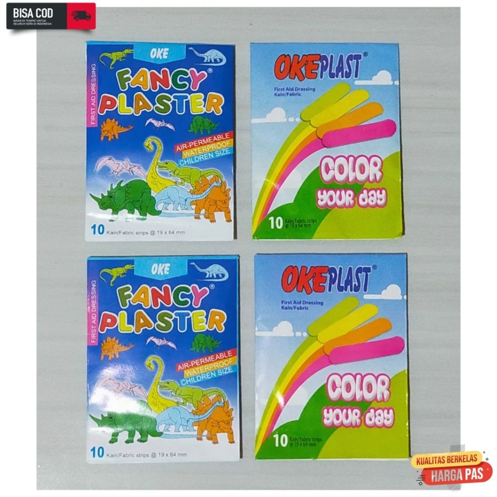 Okeplast Fancy Plaster Anak Karakter 1 Amplop isi 10 Strip