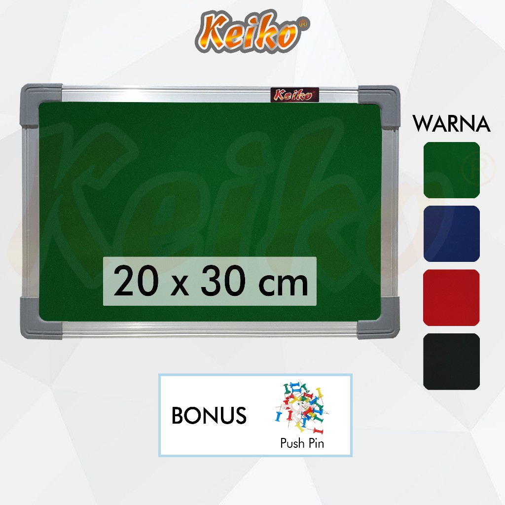 

Softboard / Pin Board / Cork Board / Papan Pengumuman / Mading Gantung Bludru Keiko 20 x 30 cm