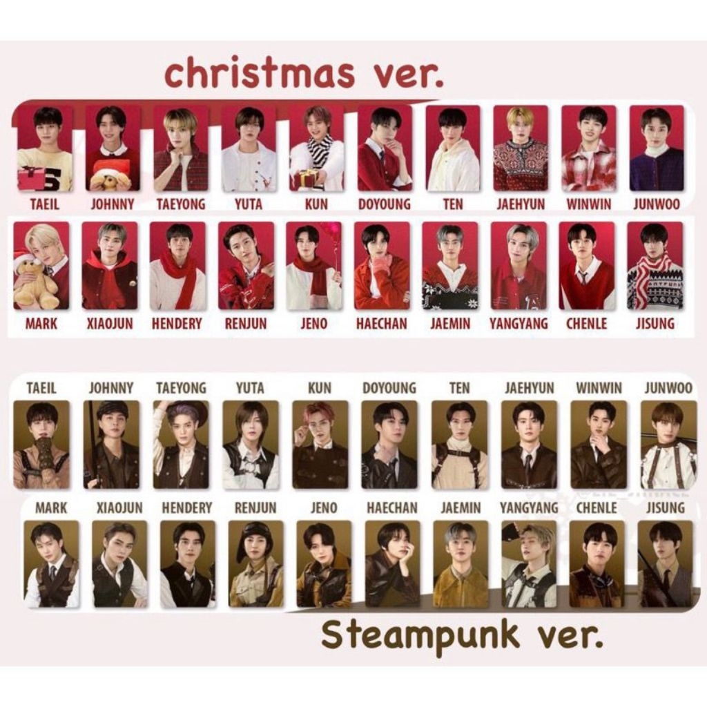 [Beli 2 Gratis 1] NCT Zone Christmas ver Steampunk ver white agent ver SPC Coupon card Photocard Off