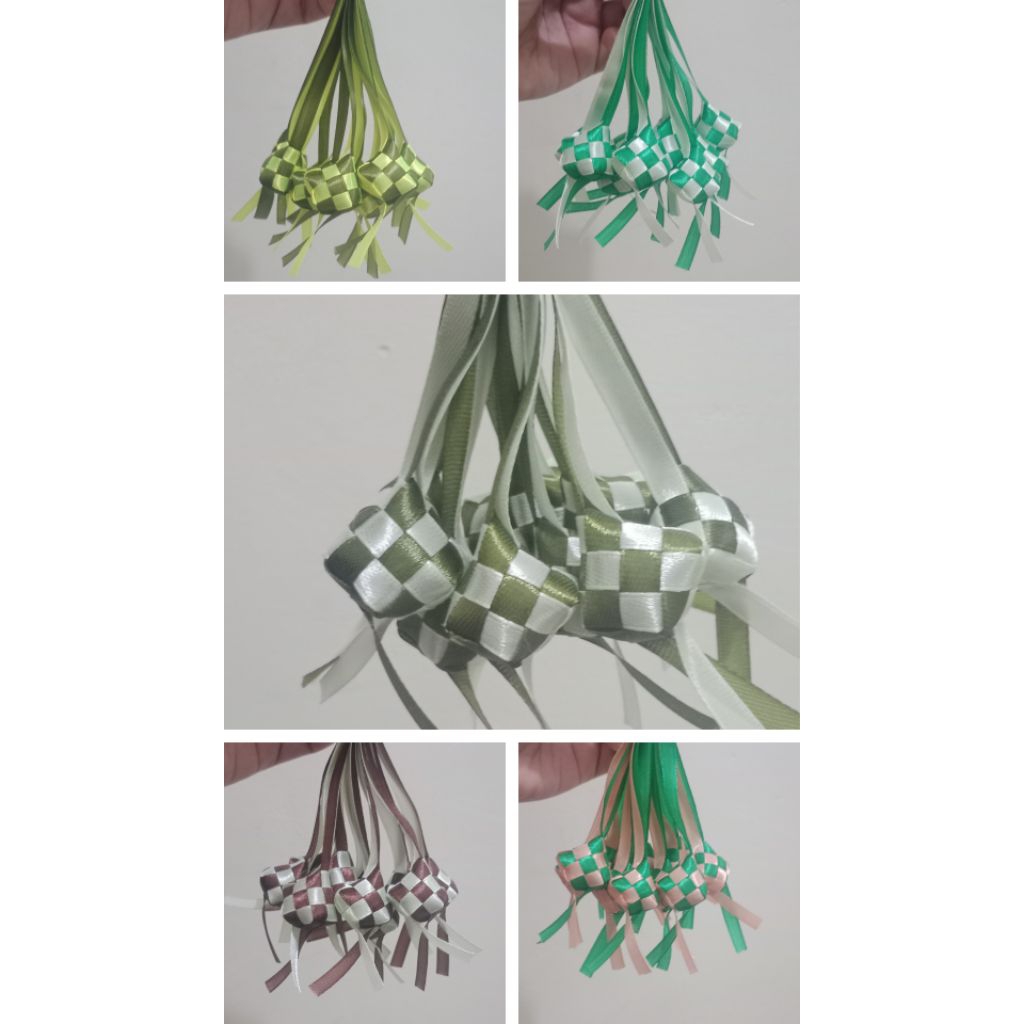 

hiasan pita ketupat mini imut