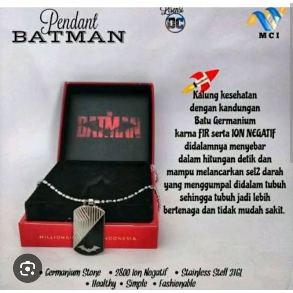 Kalung Batman MCI Origina Segel Promo