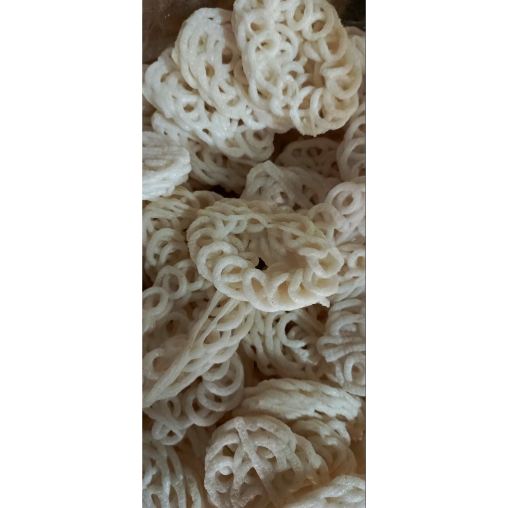

500 GRAM KRUPUK MAWAR PUTIH LONJONG