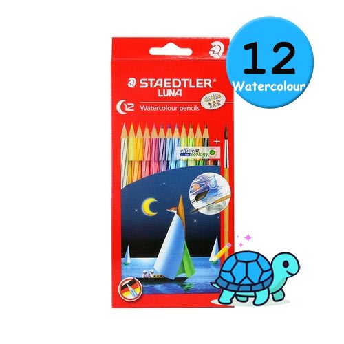 

Staedtler Luna Pensil Warna Aquarel 12 Watercolour Alat Sekolah Mewarnai dengan Kuas ASLI ORIGINAL