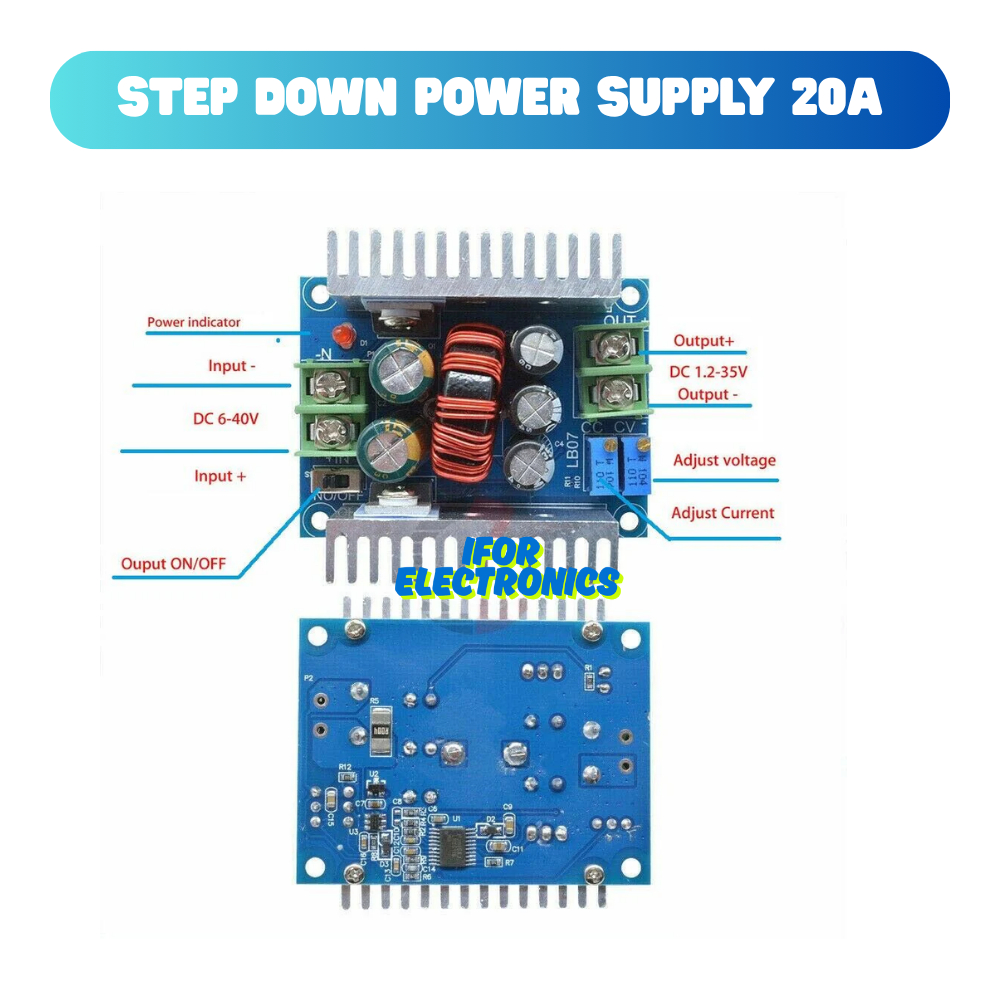 STEP DOWN 20A 300W DC to DC CA CC Converter
