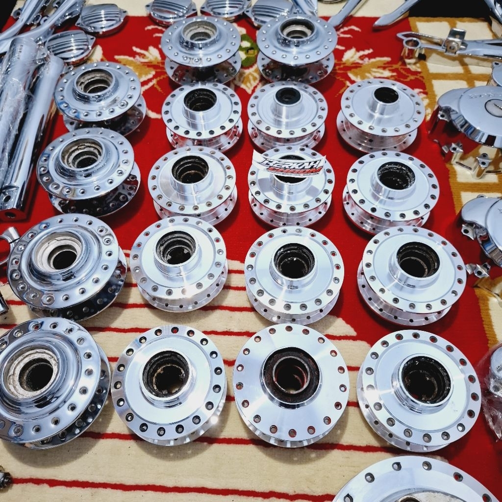 tromol depan bubut gilap cnc original Megapro GL kharisma gl 100 original lepasan motor finishing bu