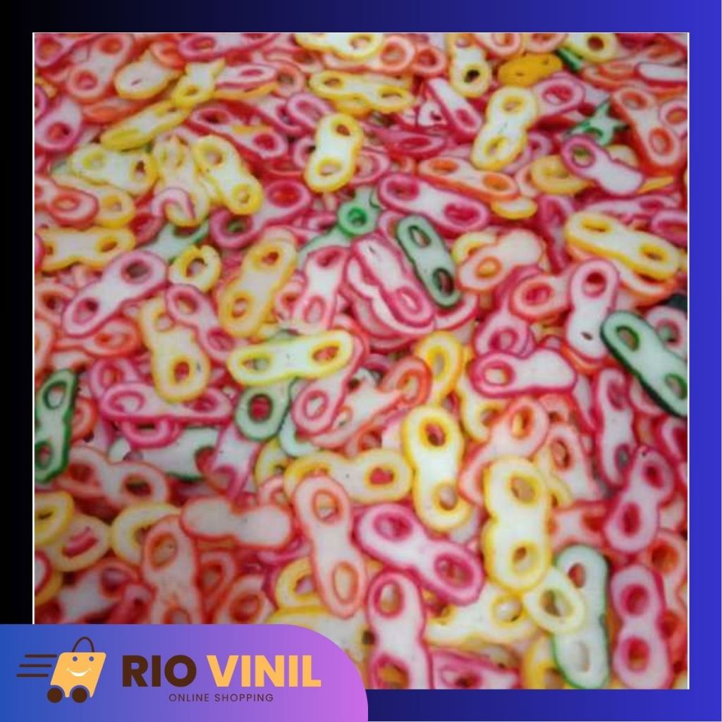 

Kerupuk Bawang Angka 8 Warna Warni Mentah Kemasan 1 Kg Grosir