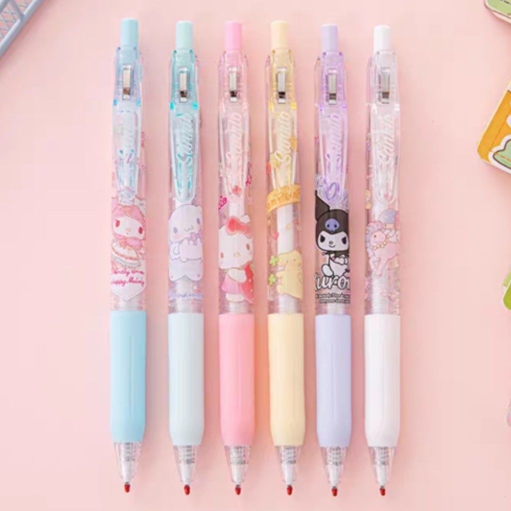 

Pena bolpen pen cetek Kuromi My Melody Cinnamoroll Hello Kitty Pompompurin Twin Stars