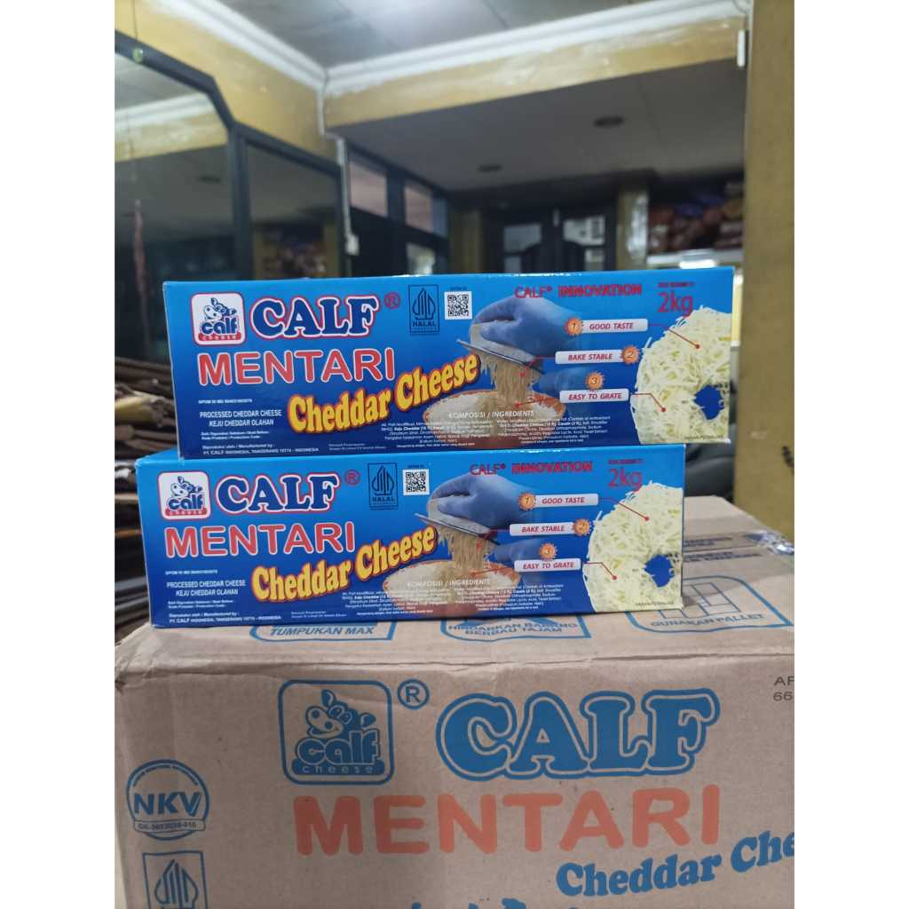 

calf mentari cheddar cheese 2 kg exp 04-2026