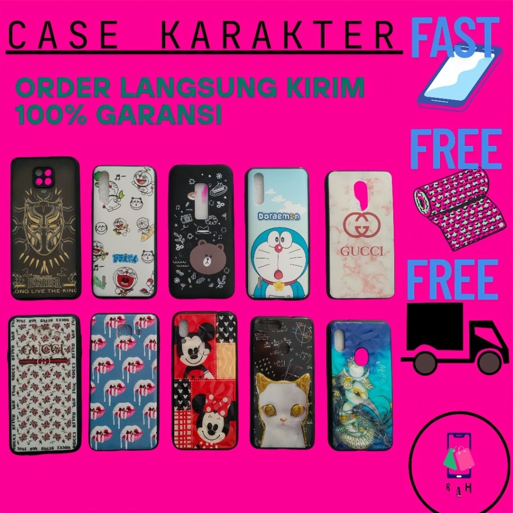 Softcase Case Silikon Karakter Motif Viral Redmi Note9t note5a note5 5a note9s note 9pro note7 note8
