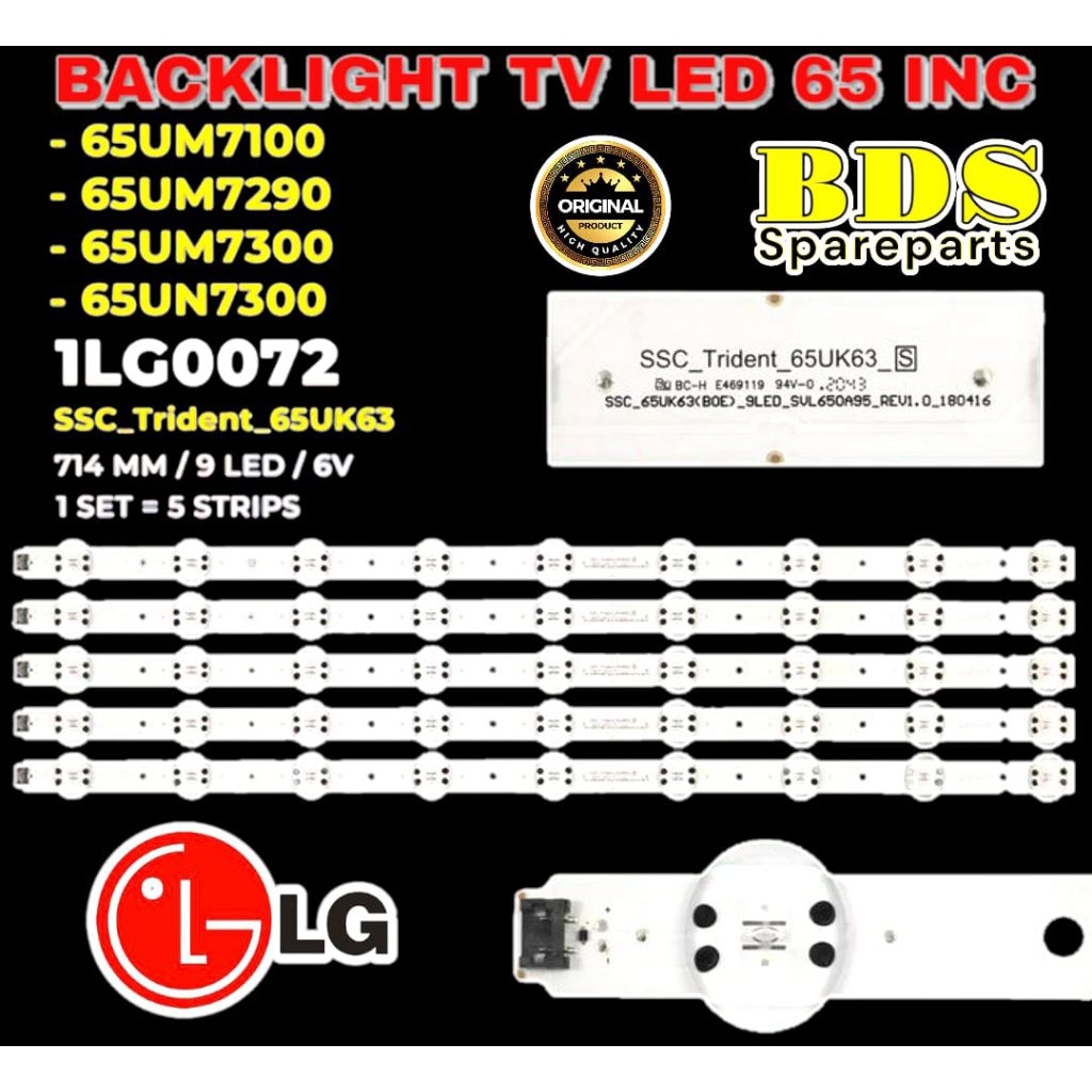BACKLIGHT TV LG 65 INC 65UM7100 65UM7290 65UM7300 65UN7300