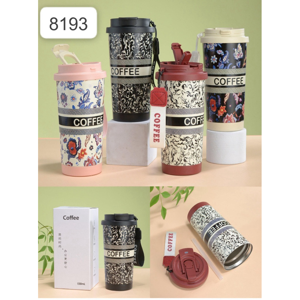 tumbler Kopi Kenangan Sedotan530ml Botol Minum Botol Stainless 316 Portable Tumbler Aestheti