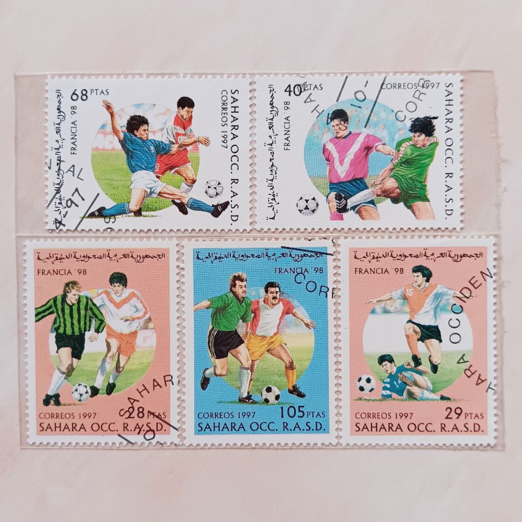 

(AG) Perangko Sahara Barat: Prangko ilegal 1997 Sahara Occ. - Football Set 5 pcs CTO