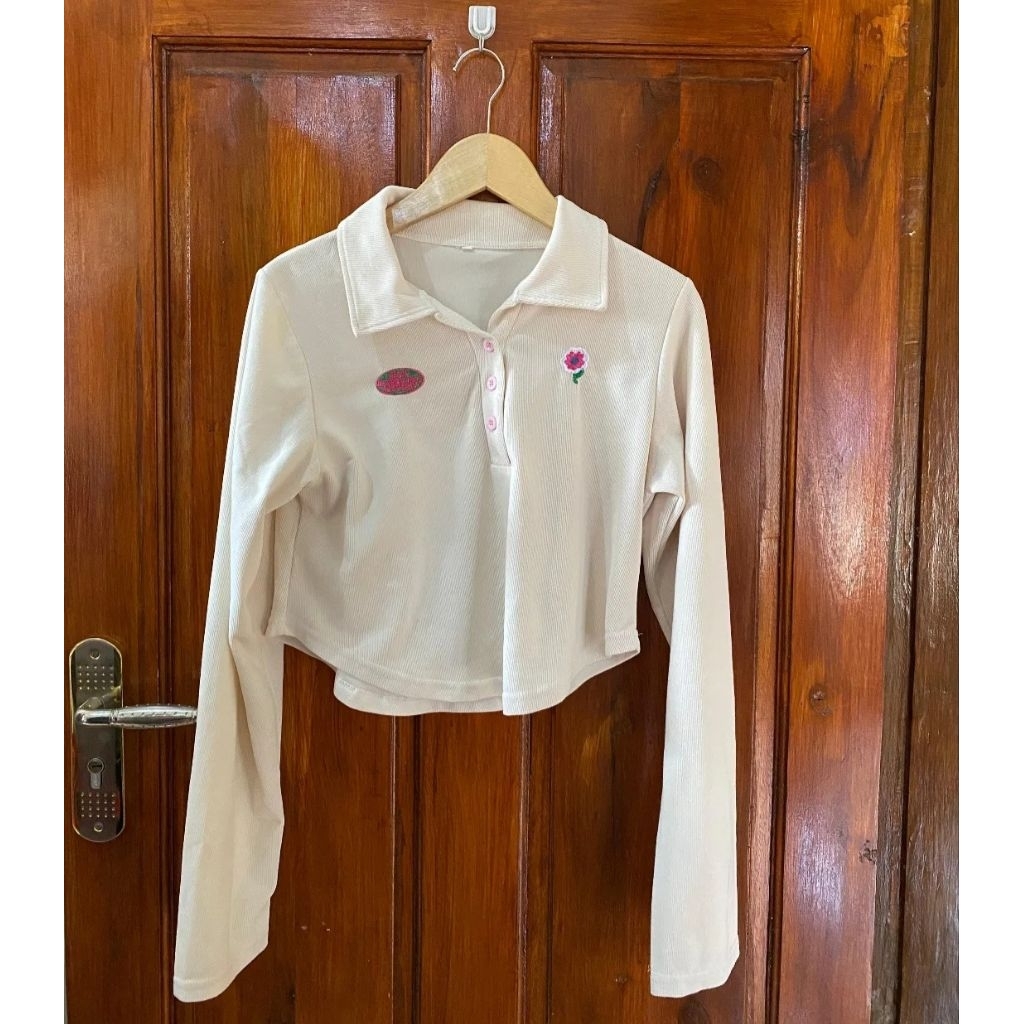 crop top + rok abu sma + baju pramuka