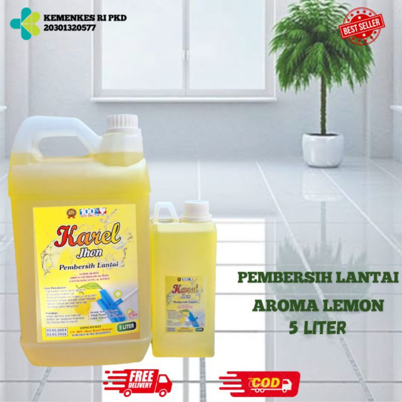 PREMIUM Sabun Pembersih Lantai Keramik Granit Marmer "Karel Jhon" Rumah Garasi Teras 5 Liter