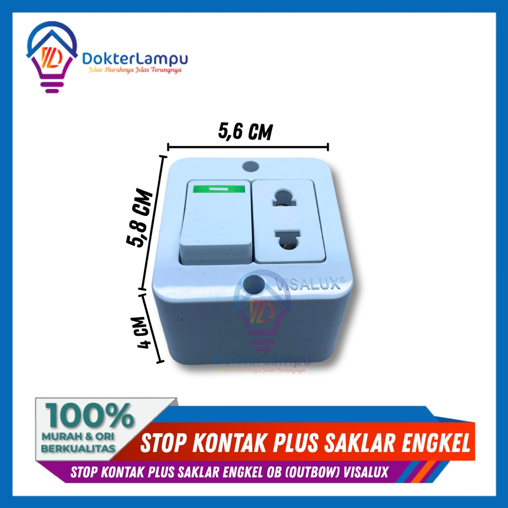 Stop Kontak Plus Saklar Engkel OB (Outbow) VISALUX