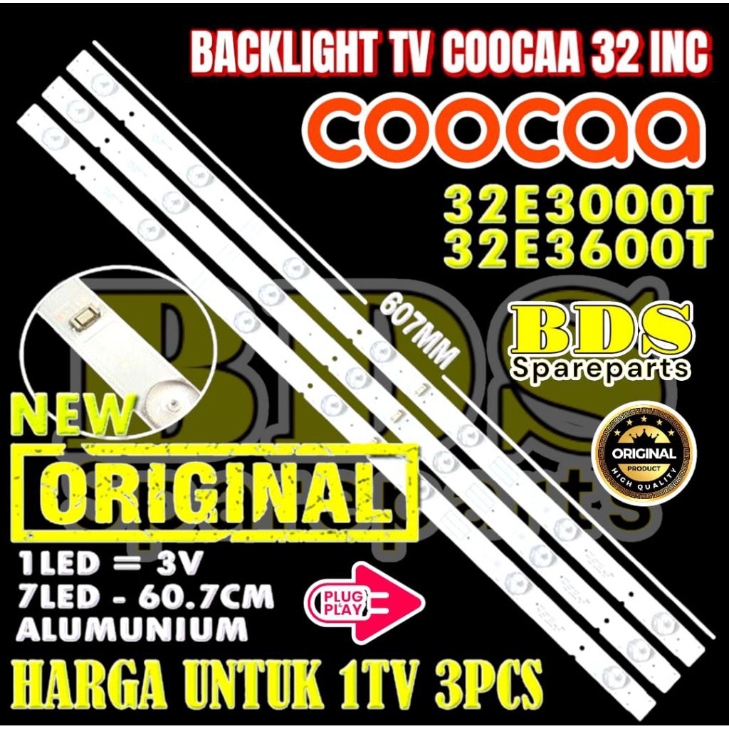 BACKLIGHT TV COOCAA 32 INC COOCAA SERI TV 32E3000 T- 32E3600 T