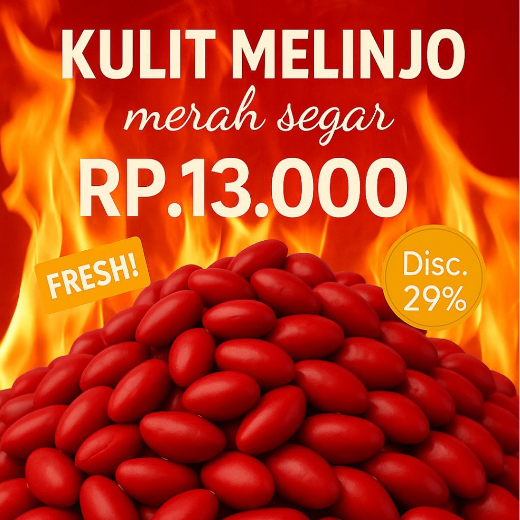 

kulit melinjo 1kg mentah premium dijamin segar