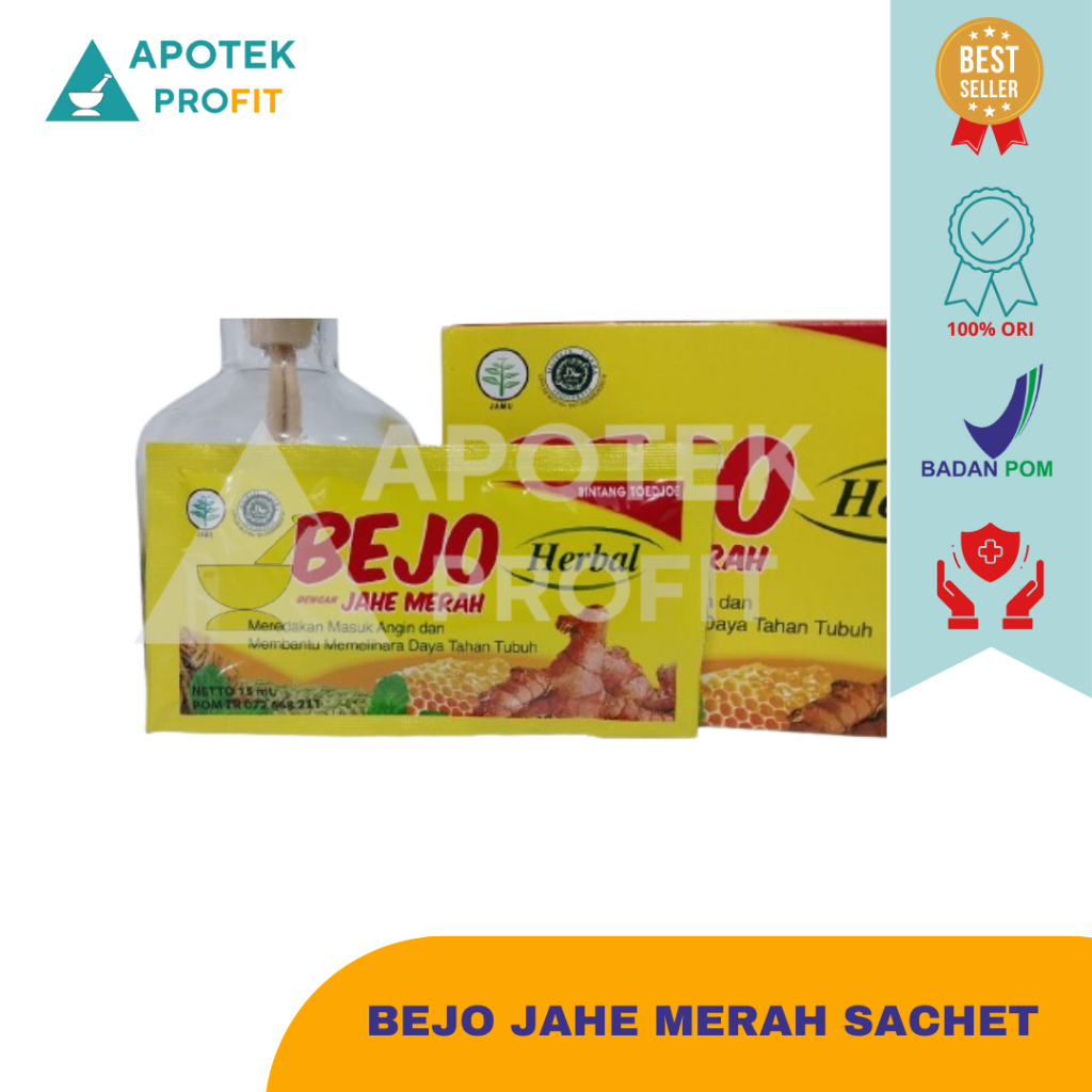 

Bejo Jahe Merah untuk Masuk Angin Sachet 15 ml
