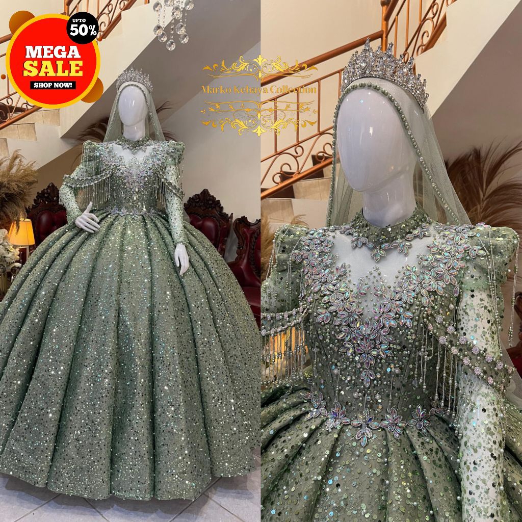 Gaun pengantin | gaun pengantin premium | gau pengantin mewah | gaun