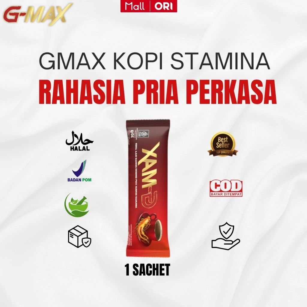 

GMAX KOPI-kopi gingseng penambah stamina dengan gula aren halal 1 sachet