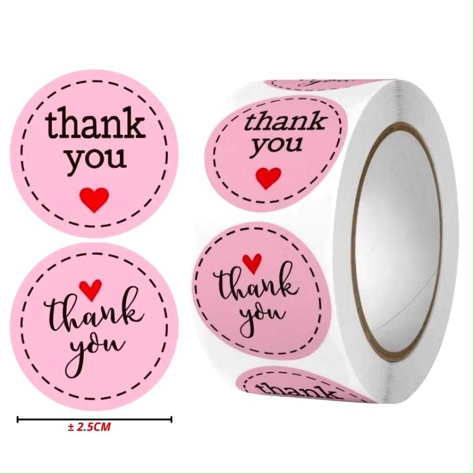 

sticker thank you for order 500pcs