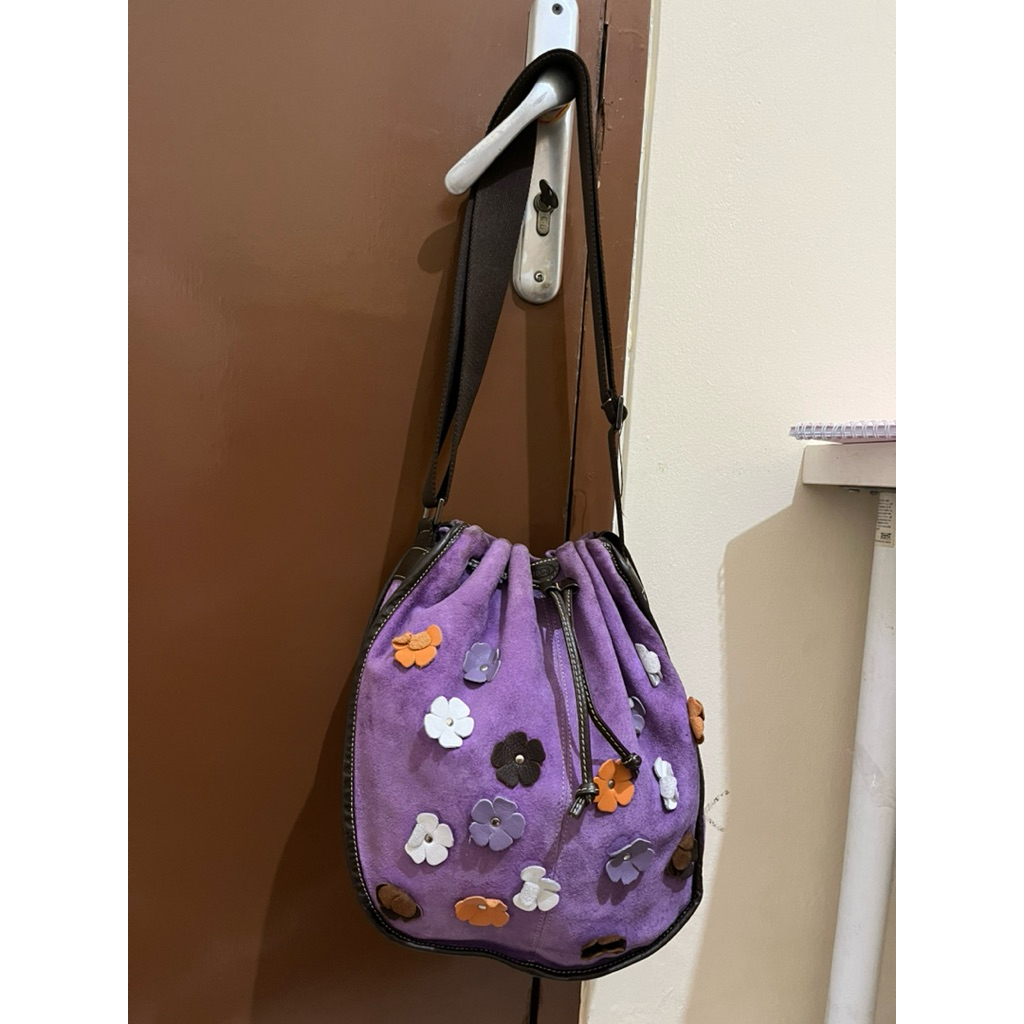 Tas Preloved Suede Shoulder Bag Sling Bag Brics